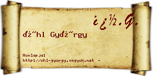 Öhl György névjegykártya